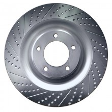 Передние тормозные диски с насечками и перфорацией для Nissan Pathfinder 2014-2016